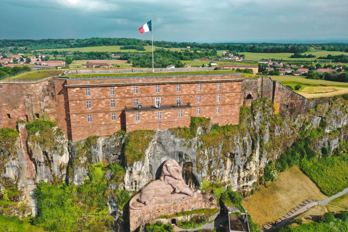 citadelle et Lion de Belfort vue du ciel